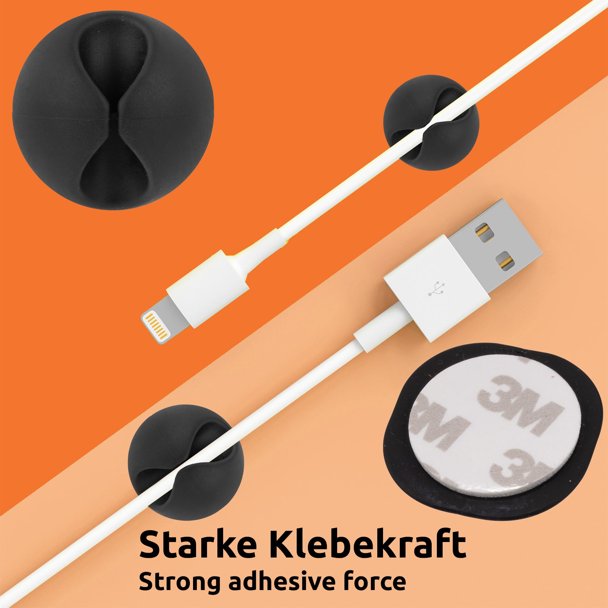 100 Stück Kabelhalter Selbstklebend - Wiederverwendbare Kabelbinder Für Kabelmanagement