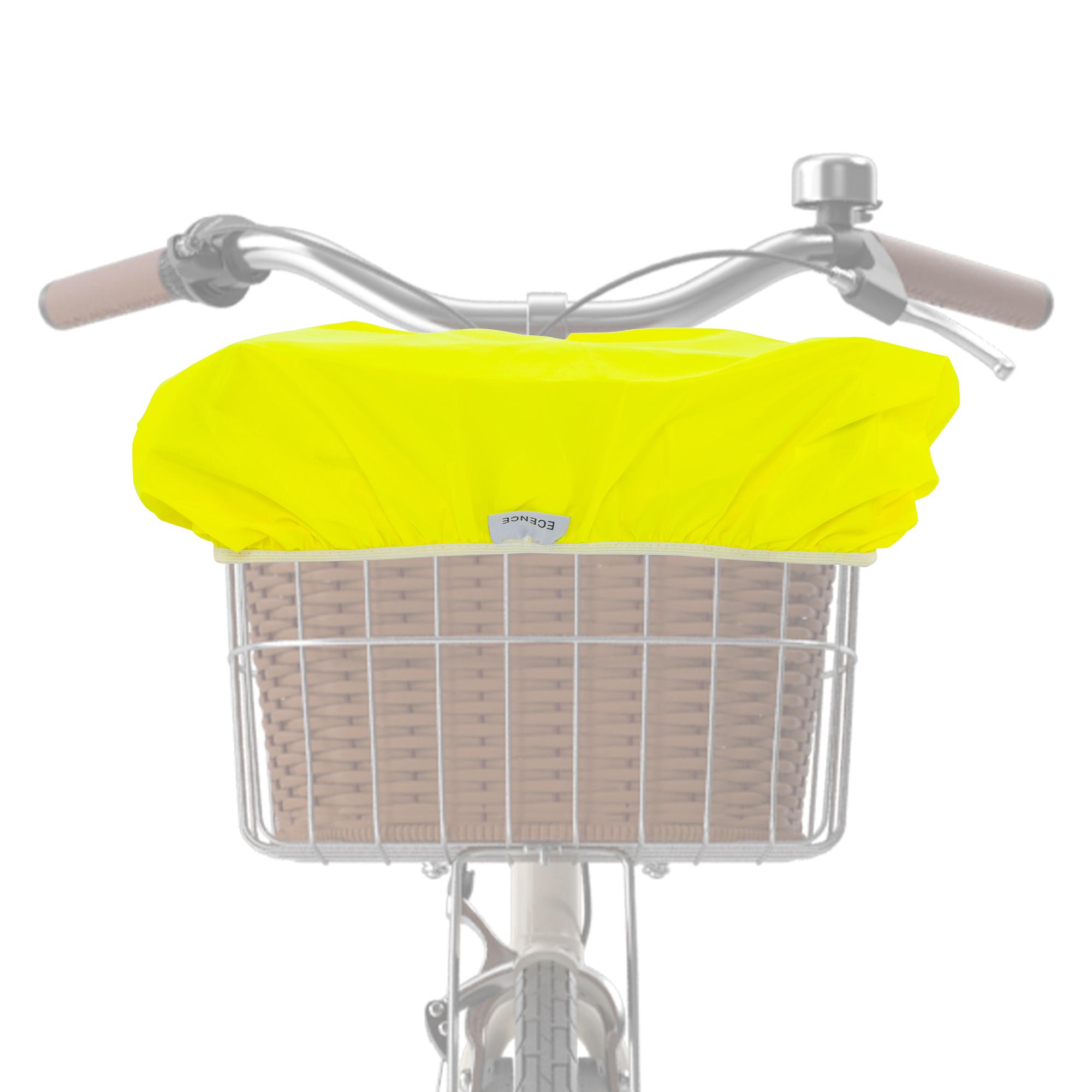 1x Fahrradkorb Regenschutz Gelb Korb-Abdeckung Überzug wasserabweisend