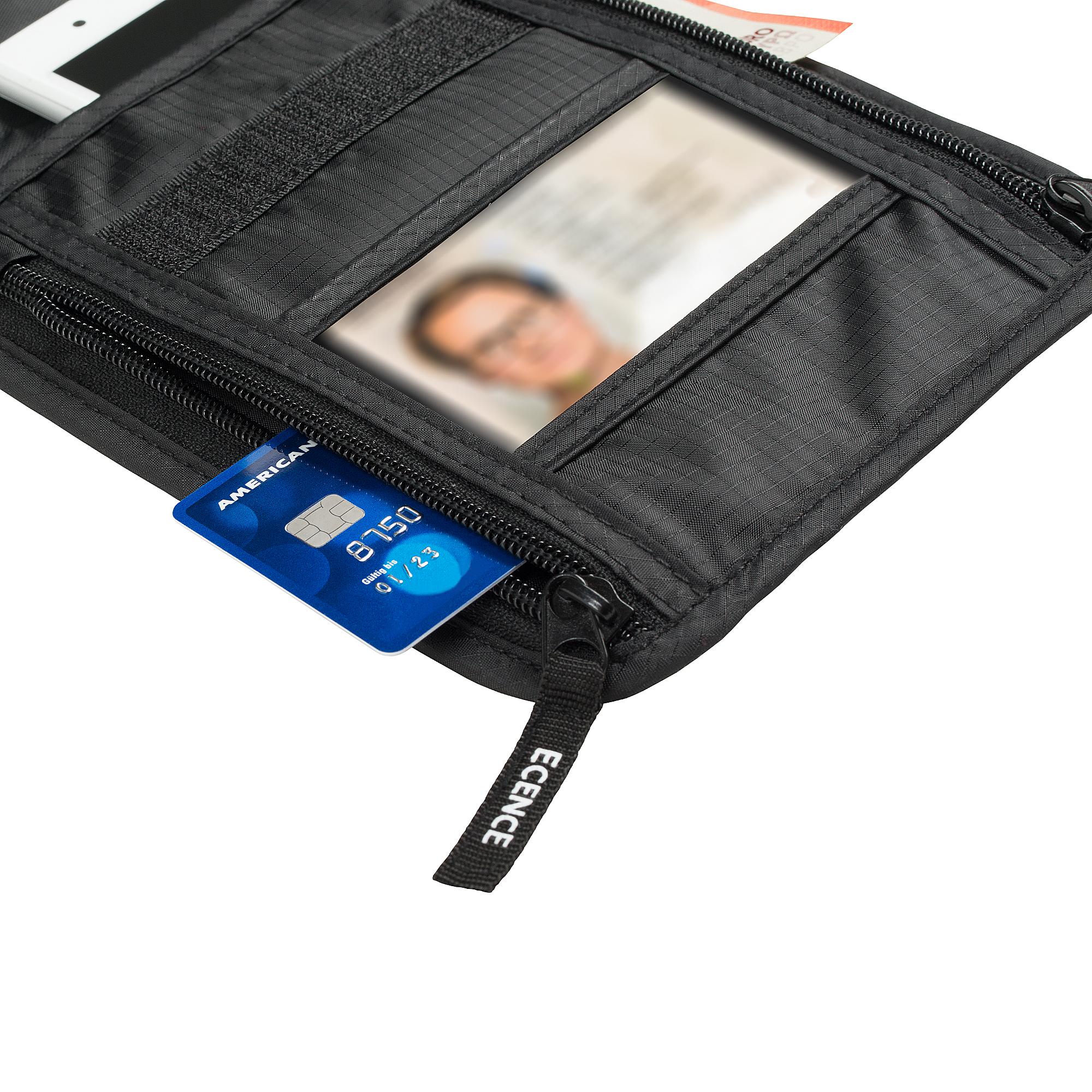 RFID Blocking Travel Neck Shoulder Bag Wallet Pouch Cross Body Ticket