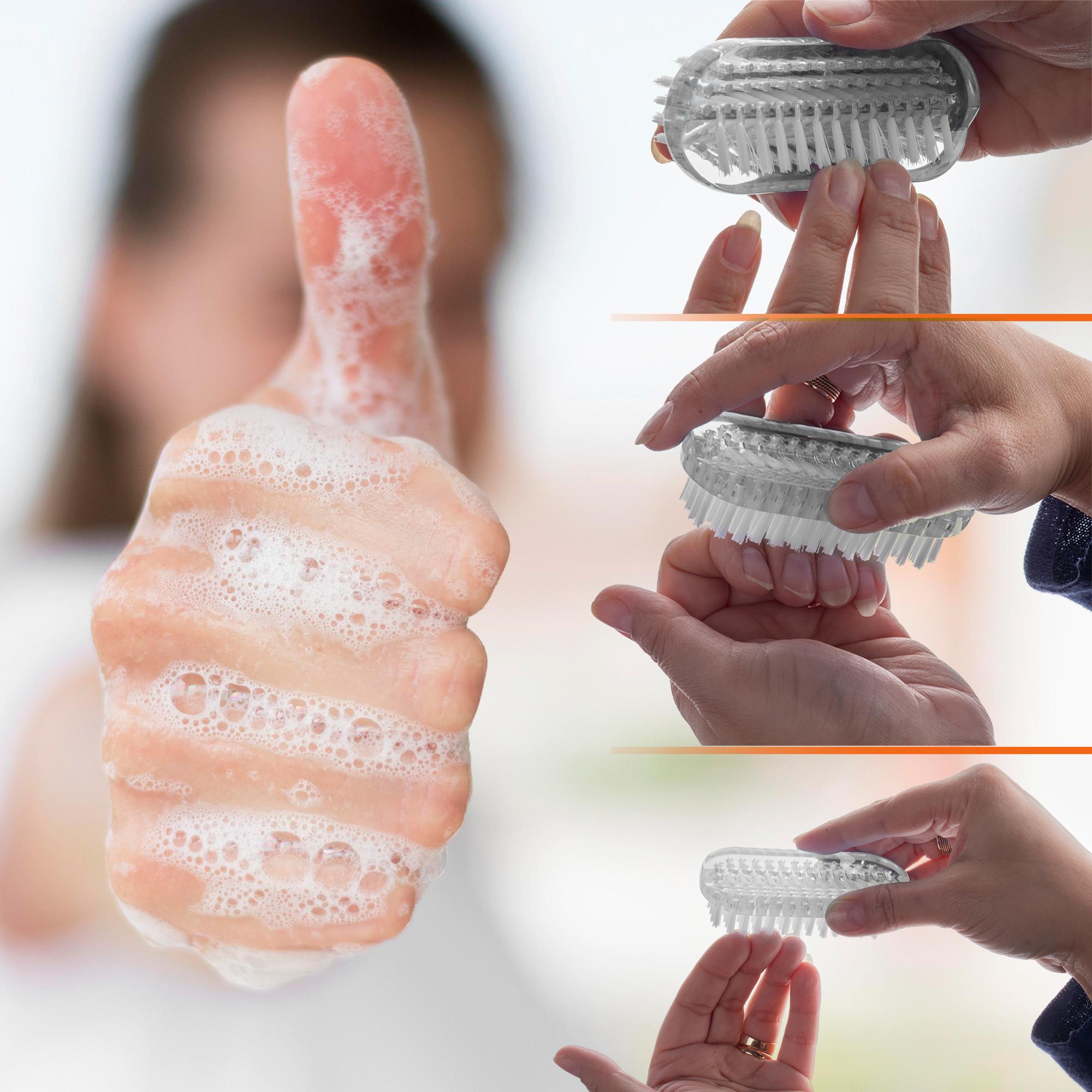 6 Nagelbürsten Aus Kunststoff – Handwaschbürsten Mit Extra Festen Borsten, Ca. 8,5 X 3 Cm, Für Gründliche Reinigung